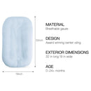 Baby Lounger - Snuggle Cozy Me Infant Lounger for Newborns | Breathable & Soft, Portable Awake-Time Pad, Essential Baby Gift- Blue (Lounger Cover Included) by TinyTreasures Baby Boutique