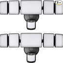 Olafus 100W Motion Sensor Outdoor Lights, 10000LM 2 Pack Motion Sensor Flood Light, Dusk to Dawn Outdoor Lighting, IP65 Waterproof Motion Detector Lights for Outside, Black by GreenHaven Gardens