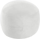 MeMoreCool Round Stuffed Pouf Ottoman Foot Rest, Floor Pouf Foot Stool with Soft Foam Chunk Filling, Small Round Ottoman Footstool Circle Footrest for Living Room, Off-White by CozyNest Decor