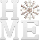 ZAZIWZ Farmhouse Home Signs with Windmill Clock Wall Decor Rustic Home Letters Wall Art for Living Room Kitchen Entryway Dining Room Bedroom (white) by CozyNest Decor