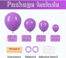 130pcs Purple Balloons Different Sizes 18" 12" 10" 5" Party Latex Balloons for Birthday Baby Shower Halloween Wedding Valentine's Day Party Bachelorette Decorations by CozyNest Decor