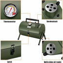 MAISON HUIS Adjustable Portable Charcoal Grill Multi-functional Metal Small BBQ Smoker for Outdoor Hiking Picnic(Green) by GreenHaven Gardens
