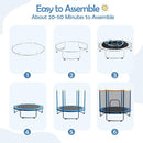 Kids Trampoline with Safety Net – 440lbs Capacity, Upgraded Rust-Proof Ring Legs, Adjustable Gymnastics Bar & Toys – Indoor Outdoor Toddler Trampoline for Boys & Girls Ages 1-8 by TinyTreasures Baby Boutique