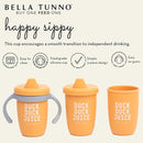 Sippy Cup by Bella Tunno, Silicone Training Cup with Transition Handles for Infants, Toddlers & Kids, Babies 6-12 Months & Toddlers 1-3 Years, Boys & Girls, Sip Sip Hooray, 8 oz by TinyTreasures Baby Boutique