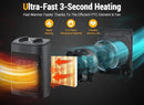 Space Heater, 1500W Electric Heaters Indoor Portable with Thermostat, PTC Fast Heating Ceramic Room Small Heater with Heating and Fan Modes for Bedroom, Office and Indoor Use by CozyNest Decor