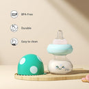 YOHKOH Newborn Glass Baby Bottles with Slow Flow Nipple for 0+ Months, Wide Neck Feeding Bottle, 2.7oz/80ml (Blue, 2.7oz (Pack of 2)) by TinyTreasures Baby Boutique