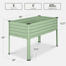 Best Choice Products 48x24x30in Galvanized Raised Garden Bed, Metal Elevated Planter Box, Vegetable Garden for Backyard, Patio, Balcony - Sage Green by GreenHaven Gardens