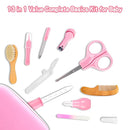 Baby Grooming Kit, Infant Safety Care Set with Hair Brush Comb Nail Clipper Nasal Aspirator,Baby Essentials Kit for Newborn Girls Boys(13 Pc Pink Kit) by TinyTreasures Baby Boutique