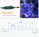 Brizled Blue Christmas Lights, 33ft 100 LED 5MM Wide Angle Christmas Tree Lights, 120V UL Certified Mini String Light Connectable Outdoor Waterproof Blue Light for Xmas Room Party Decor, Green Wire by TinyTreasures Baby Boutique