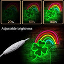 WLHOPE St Patricks Day Neon Sign St. Patrick's Day Neon Signs for Wall Decor Dimmable Rainbow Clover Light Up Sign for Bedroom Living Room Wall Art Happy St. Patrick's Day Decoration by GreenHaven Gardens