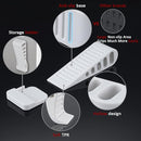 JQK Rubber Door Stopper Wedge, White 3 Pack Soft TPR Premium Door Stops for Bottom of Heavy Duty Door on Tile, Concrete, Carpet, Wooden Floor, DSB61-WH-P3 by TinyTreasures Baby Boutique