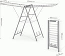 APEXCHASER Clothes Drying Rack Foldable, Metal Laundry Drying Rack Collapsible, Portable Compact Clothes Rack for Sweater Baby Clothes Towel Indoor & Outdoor, Height Adjustable Clothes Airer, Grey by TinyTreasures Baby Boutique
