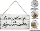 Everything is Figureoutable Decor Sign, Printed Wood Wall Art Sign, Funny Home Signs Decor, Hanging Wood Sign Home Decorative, Rustic Farmhouse Inspirational Wood Sign Decor Wall Art 12x6 in by CozyNest Decor