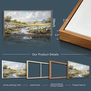 PHAOHUAXM Wood Framed Wall Art For Living Room Large Canvas Wall Decor For Bedroom Flower Watercolour Painting Office Decor Countryside Scenery Wall Picture Printing Artwork Home Decor 20x40 In by CozyNest Decor