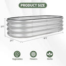 1MORE Galvanized Raised Garden Bed- Planter Garden Boxes Outdoor, Raised Beds for Gardening, 4x2x1ft Metal Garden Bed Kit for Vegetables Flower, Planter Raised Beds with Tools.Silver-2pack by GreenHaven Gardens