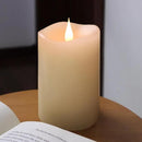 Flameless Candles Battery Operated with Timer, 3D Moving Flame Flickering, Last 600+ Hours Battery Candles, 3" x 5" Ivory Real Wax Electric LED Candle for Wedding Party Decorations by CozyNest Decor