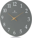 Lafocuse 12 Inch Silent Grey Wall Clock Battery Operated for Living Room Decor, Simple Minimalist Wooden Wall Clock for Kitchen Bedroom Office by CozyNest Decor