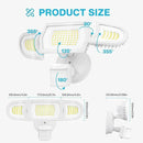 Olafus 100W LED Security Light Motion Sensor Outdoor Light, Motion Flood Light Dusk to Dawn, 9000LM Super Bright 6500K Exterior Motion Detector Floodlight for Garage Yard Porch Eave IP65, White by GreenHaven Gardens