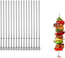 Metal Skewer for Grilling,Kabob Skewer,Flat BBQ Barbecue Skewer,Grilling Skewers Set,Reusable BBQ (10" skewer(16 pack)) by GreenHaven Gardens