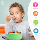 Elk and Friends Kids Porcelain Bowls with Silicone Suction Sleeve | Kids/Toddler/Baby Feeding | Microwave & Dishwasher Safe | Non slip | Cereal/Soup/Snack Dishes & Dinnerware by TinyTreasures Baby Boutique
