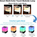 Night Lights Bluetooth Speaker, Alarm Clock Touch Sensor Dimmable Multi-Color Changing Bedside Lamp, MP3 Player, Wireless by TinyTreasures Baby Boutique