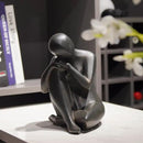 Guichifun Thinker Statue Resin Abstract Sculpture - Collectible Woman Figurine Art Home Office Bookshelf Decorative Objects Desktop Black Decor for Men&Women 5.25 X 6.25 X 8.5 Inch by CozyNest Decor
