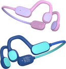 Kids Headphones, Bluetooth 5.2 Air Conduction Open Ear Headphones, 85dB Volume Limiting, Blue Pink by TinyTreasures Baby Boutique