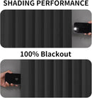 Joydeco 100% Blackout Curtains 108 inches Long for Bedroom Living Room - 2 Panels Set Burg Room Darkening Black Out Curtains for Bedroom Windows, Back tab Rod Pocket(52x108 inch,Black) by TinyTreasures Baby Boutique