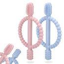 Baby Teething Toys with Easy-Hold Handle, Silicone Infant Toothbrush, Textured On Both Sides Helps Massage, Soothe Sore Gums, Teething Toys for Babies 0-6 Months, 6-12 Months by TinyTreasures Baby Boutique