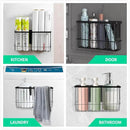 Magnetic Storage Basket Organizer for Fridge & Kitchen, 11lb Capacity Essentials Holder, No Tools Needed, Adjustable & Removable Spice Rack for Plastic Wrap, Foil, & More by CozyNest Decor