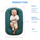 Baby Lounger for Newborns,Baby Nest & Floor Cushion,Soft Cotton,Portable Diaper Changing Pads for Boys & Girls 0-12 Months (Peacock Green) by TinyTreasures Baby Boutique