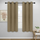 Easy-Going Blackout Curtains for Bedroom, Solid Thermal Insulated Grommet and Noise Reduction Window Drapes, Room Darkening Curtains for Living Room, 2 Panels(42x63 in, Tan) by CozyNest Decor