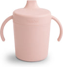 mushie Trainer Sippy Cup | Made in Denmark | Leak Resistant Twist-Off Lid & Handles | 6 Months + (Blush) by TinyTreasures Baby Boutique