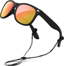 RIVBOS Kids Sunglasses Polarized UV Protection Flexible Rubber Glasses Shades with Strap for Boys Girls RBK004 by TinyTreasures Baby Boutique
