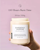 M&SENSE Gardenia Jasmine Scented Candle, 110 Hours Slow Burning Clean Non Toxic 19.4oz 2 Wicks Highly Scented Aromatherapy Candle for Housewarming Gifts, Long Lasting Fragrance for Bath & Office by CozyNest Decor