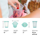 Zip Top Reusable Food Storage Bags | Medium Cup [Lavender] | Silicone Meal Prep Container | Microwave, Dishwasher and Freezer Safe | Made in the USA by TinyTreasures Baby Boutique