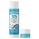 Badger Mineral Sunscreen Face Stick SPF 35, 97% Organic Unscented Zinc Oxide Travel Sunscreen, Coral Reef Safe Travel Size Stick, .65 oz by TinyTreasures Baby Boutique