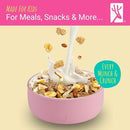 Elk and Friends Kids Porcelain Bowls with Silicone Sleeve | Kids/Toddler/Baby Feeding | Microwave & Dishwasher Safe | Non slip | Cereal/Soup/Snack Dishes & Dinnerware by TinyTreasures Baby Boutique