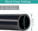 3/8" id - 100ft Black Vinyl Tubing Flexible PVC Tube Hybrid Hose Transfer Water Fuel Gas for Pond Fountain Garden Waterfall, Durable and Safe, with 2 Hose Clamps by GreenHaven Gardens