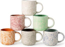 12 OZ Coffee Mugs Set of 6, Modern Coffee Mugs Set with handle for Tea/Latte/Cappuccino/Milk/Cocoa. by CozyNest Decor