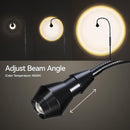 SUNMORY Adjustable LED Beam Floor Lamps for Living Room, Reading Lamp with Flexible Gooseneck, Dimmable Zoomable Spotlight, Work Light, Touch Control, Task Crafting Standing Lamp for Office Bedroom by TinyTreasures Baby Boutique