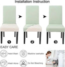 JQinHome Smoke Green Chair Covers for Dining Room Set of 6, High Stretch Removable Washable Parsons Chair Slipcover for Home Party Hotel Wedding Ceremony (6PCS,Smoke Green) by CozyNest Decor