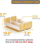 SpaceAid Bamboo Pull Out Spice Rack Organizer for Cabinet, Heavy Duty Slide Out Seasoning Kitchen Pantry Sliding Vertical Organization, 7.3" Wide, 2 Drawers(3" Wide), 1-Tier, Natural by CozyNest Decor