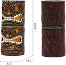 Solar Tiki Statue Outdoor Decor-Garden Large Tiki Statue-Solar Totem Pole Tiki Bar Decoration for Lawn Patio Yard,10 Inch Tall by GreenHaven Gardens