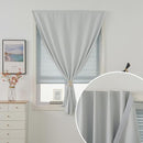 self Adhesive Curtains Portable Blackout Curtain Simple and Easy to Install Bedroom Window Thermal Lnsulated Kitchen Room Darkening Black Small Drapes, 47" W X 71" L, White, 1 Panel by TinyTreasures Baby Boutique
