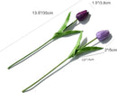 Mandy's Artificial Tulips 20 Stems Shades of Purple PU Faux Flowers for Wedding Home Decor 13.5 Inch by CozyNest Decor