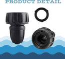 8pcs Garden Hose Adapter, 3/4'' Faucet Convert to 3/8'' Drip Irrigation Tubing, Drip Irrigation Hose Connectors for Outdoor Watering, Fittings with 8pcs Rubber Washers (1 Barb) by GreenHaven Gardens