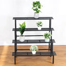 Aluminum Plant Stand - Indoor & Outdoor Ladder Display Shelf for Plants - Sturdy Space-Saving Utility Organizer for Patio, Balcony & Garden (4-Tier) by GreenHaven Gardens