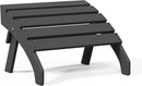 WestinTrends Dylan Outdoor Patio HDPE Adirondack Ottoman Footrest, Gray by CozyNest Decor