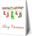 Handprint Keepsake DIY Kit, Baby's First Christmas Keepsake, Stocking Winter Decoration, Family Footprint Art for Kids, 7.8x9.8 Inch Canvas, Suitable For Desktop Wall Ornaments by TinyTreasures Baby Boutique